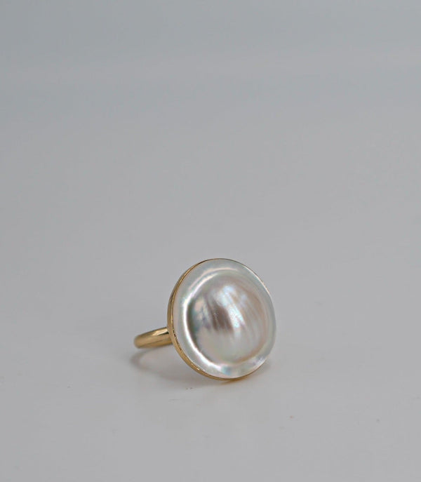 Large Mabe Pearl Ring