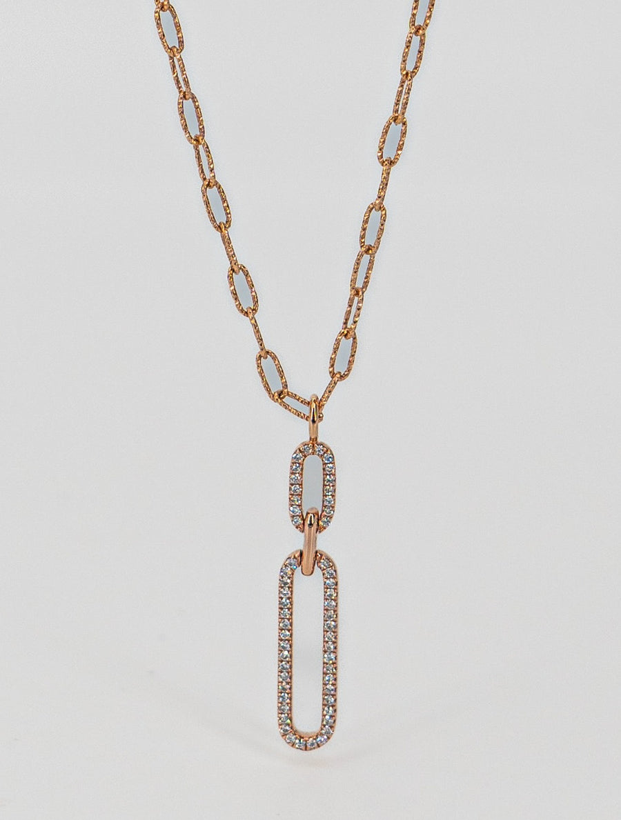 Paper Link Diamond Necklace