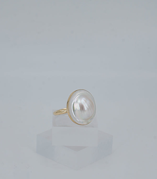 Large Mabe Pearl Ring