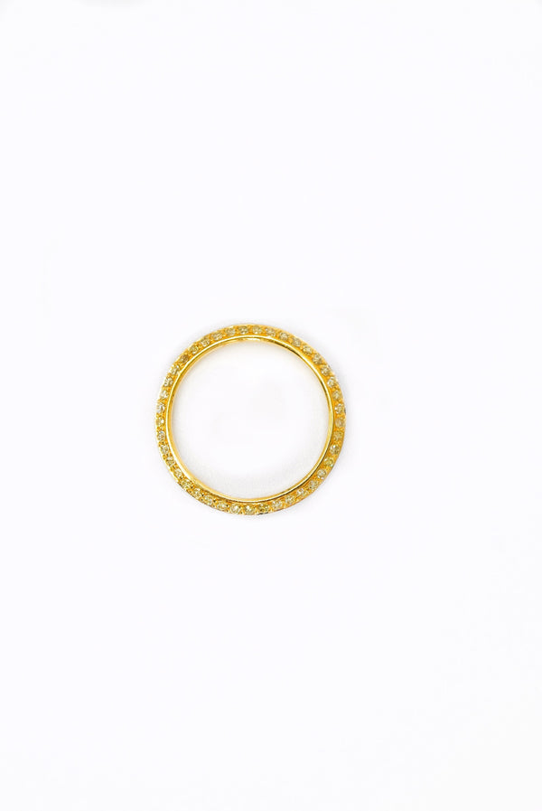 Knife Edge Eternity Band - White and Yellow