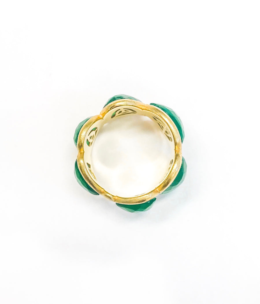 Green Pebble Ring