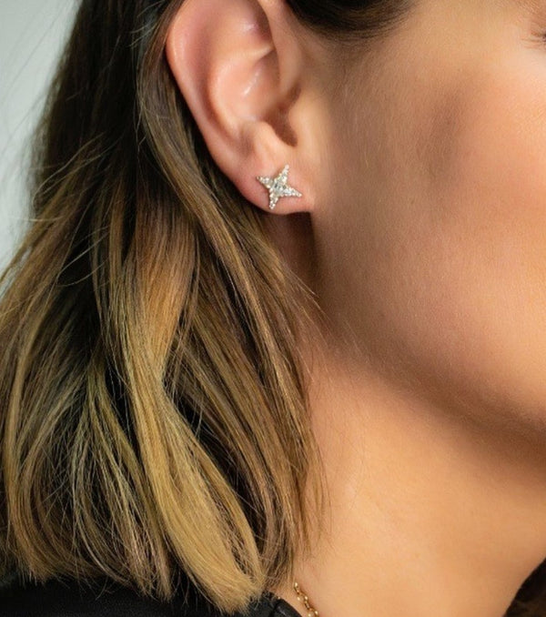 Flash Diamond Stud Earrings